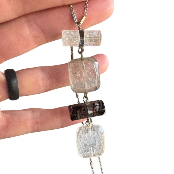 LOFT Silver and Black Necklace - Picture 5 of 6